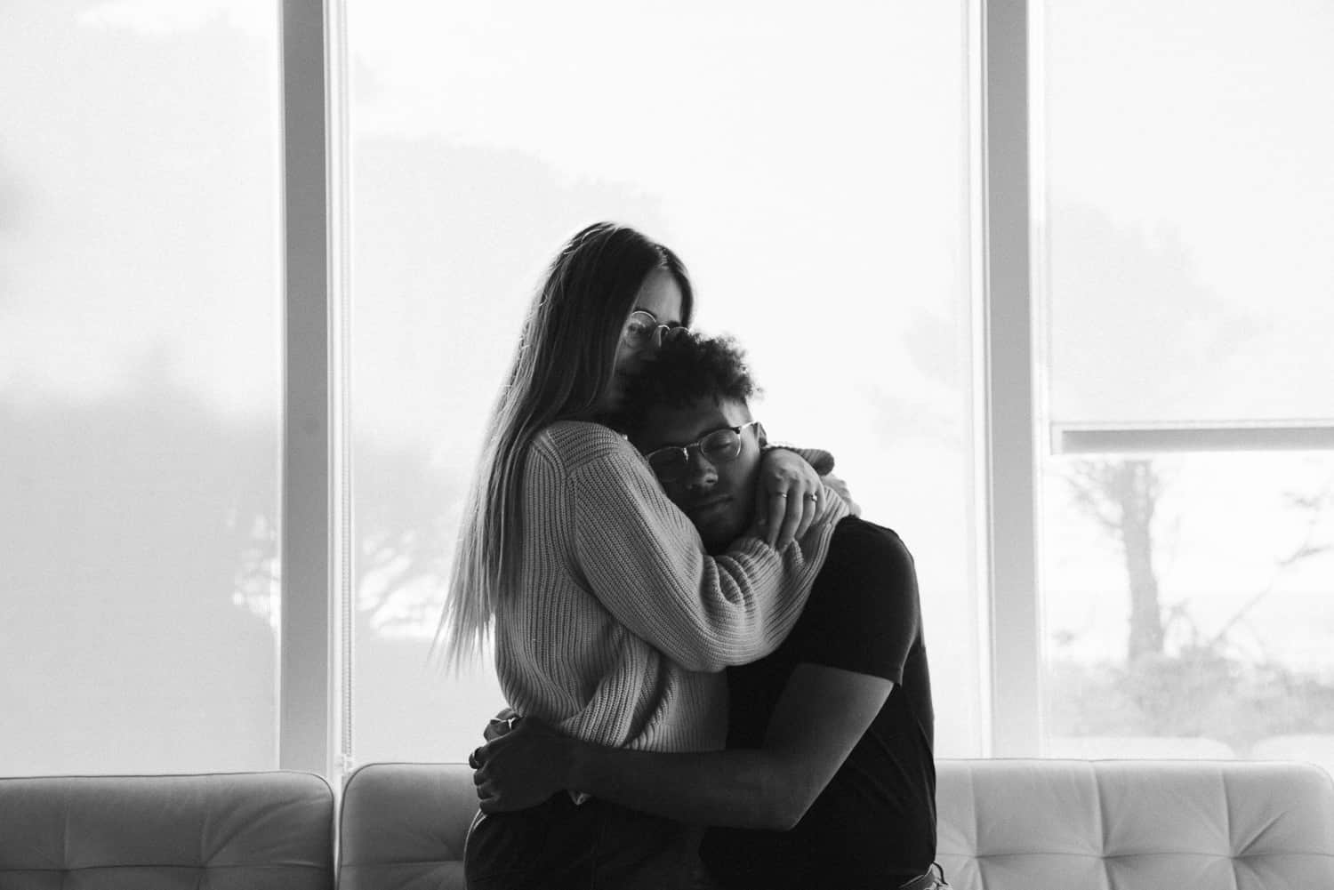 Cozy At Home Engagement Couples Photos