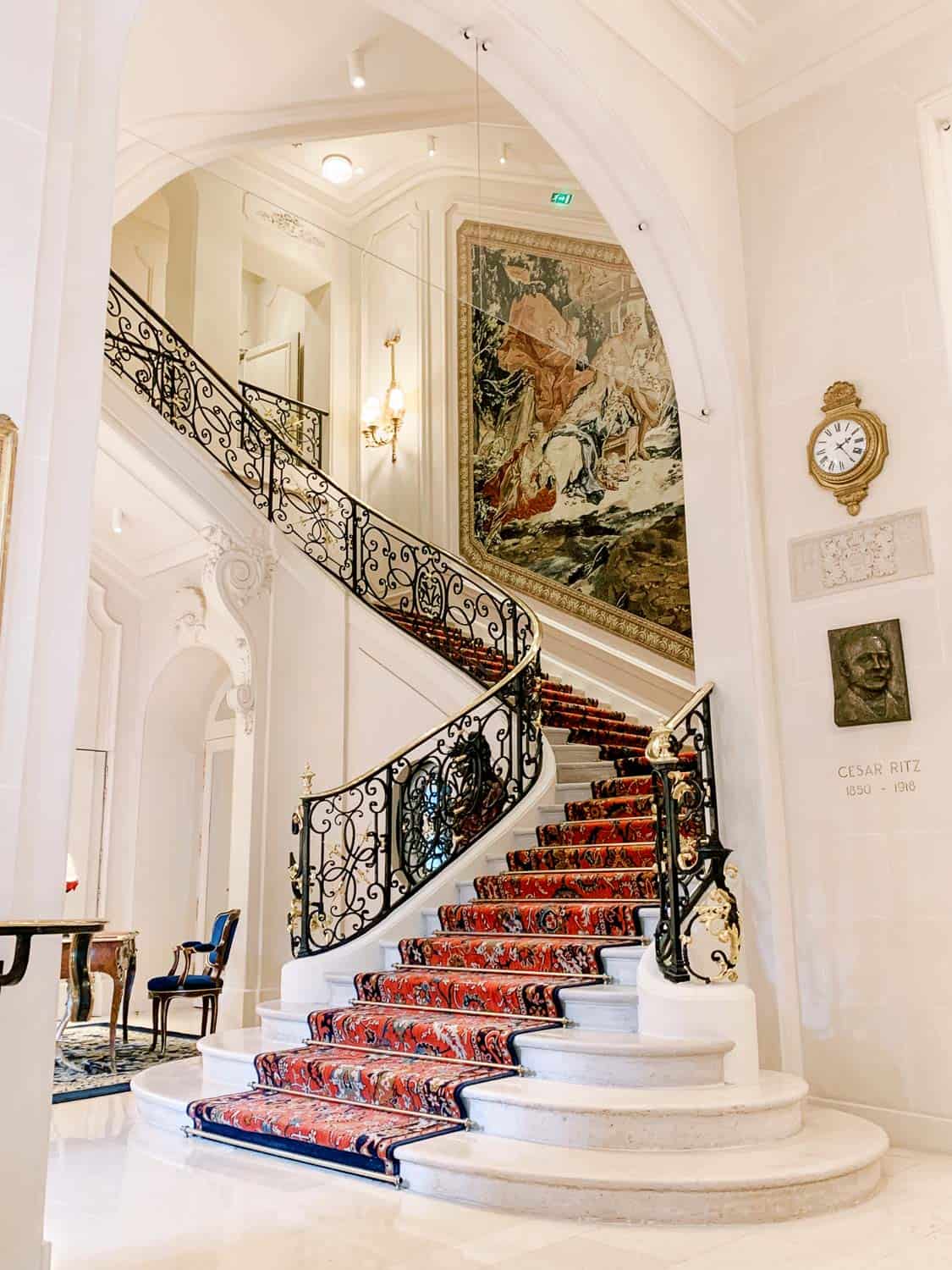 Ritz Paris Wedding, Paris Wedding Photographer, Grand Staircase at the Ritz Paris, Theresa Kelly Photography